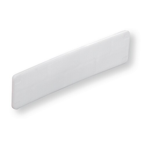 Cale plastique plate blanc larg.24 x long.100 x épais.3mm